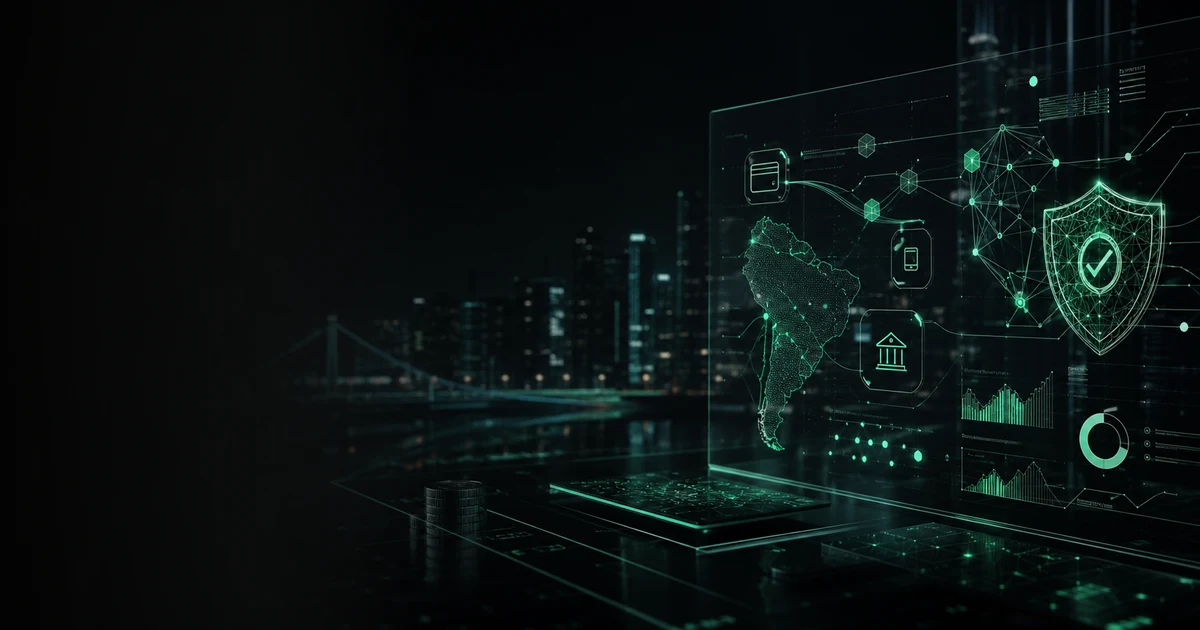 Centro de mando oscuro para marketing fintech con IA, CRM y analítica en Argentina
