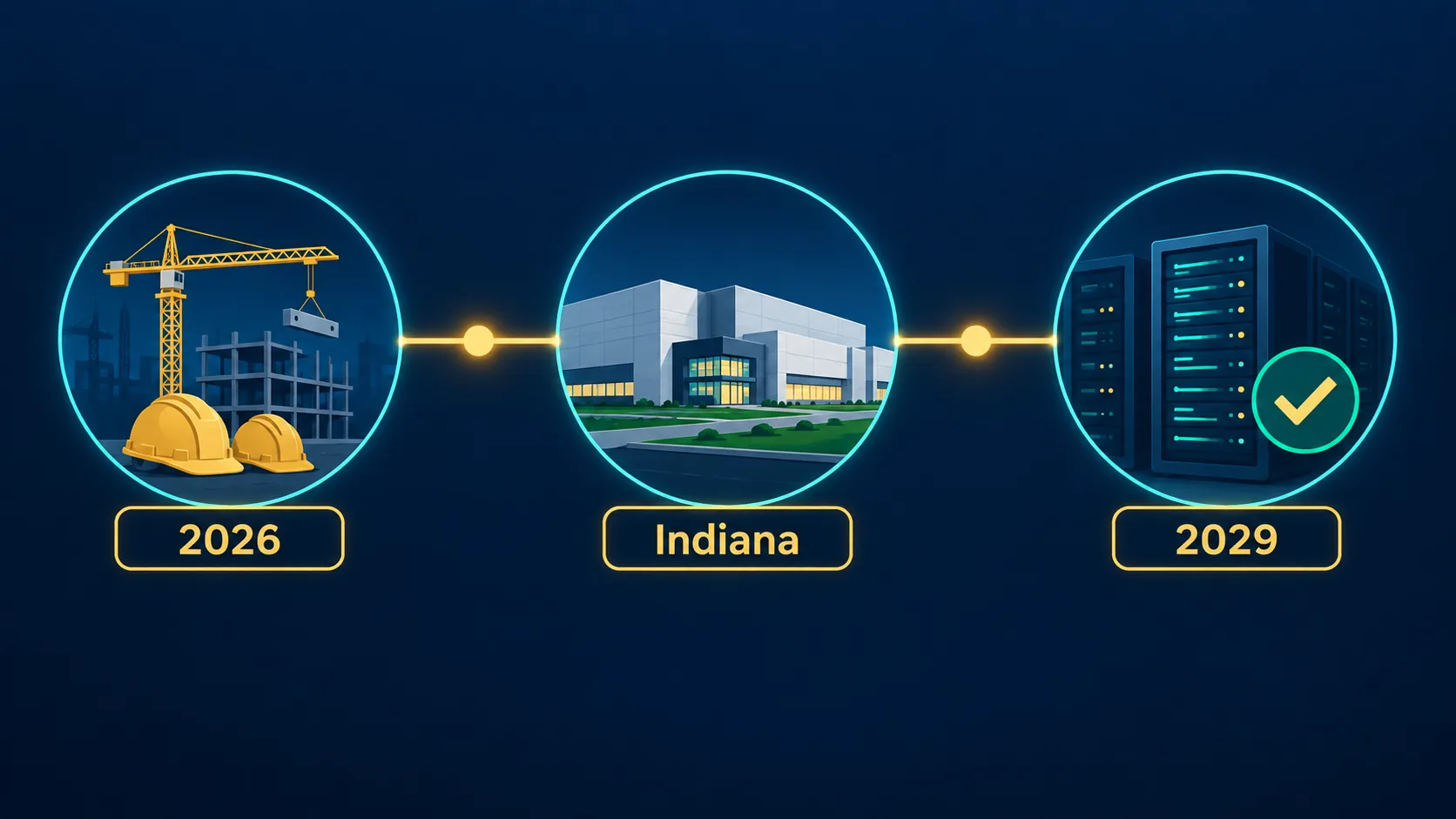 Línea de tiempo del proyecto SK Hynix en Indiana hasta 2029